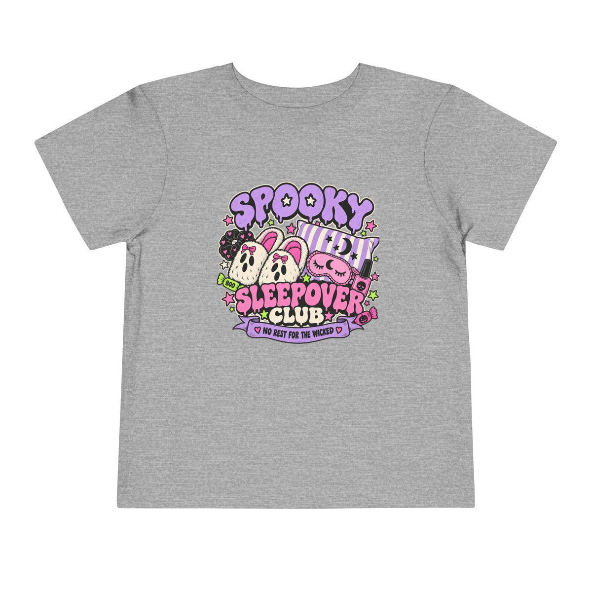 Spooky Sleepover Club Toddler T-Shirt — Cute Ghost Pajama Party Tee - Boo Crew Boutique