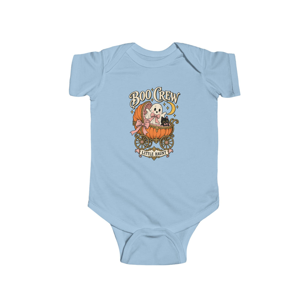Halloween Baby Bodysuit – Boo Crew Little Haunt Ghost & Black Cat - Boo Crew Boutique