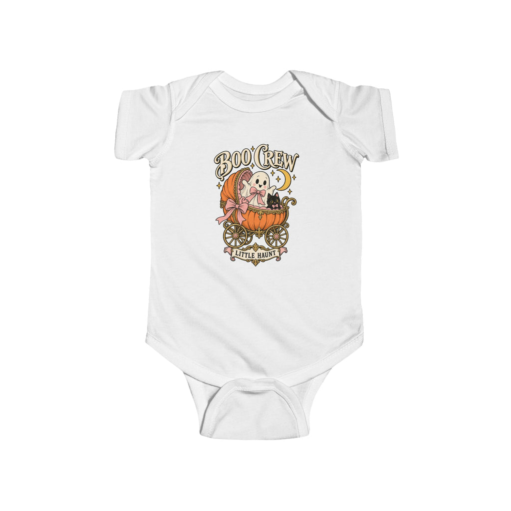 Halloween Baby Bodysuit – Boo Crew Little Haunt Ghost & Black Cat - Boo Crew Boutique