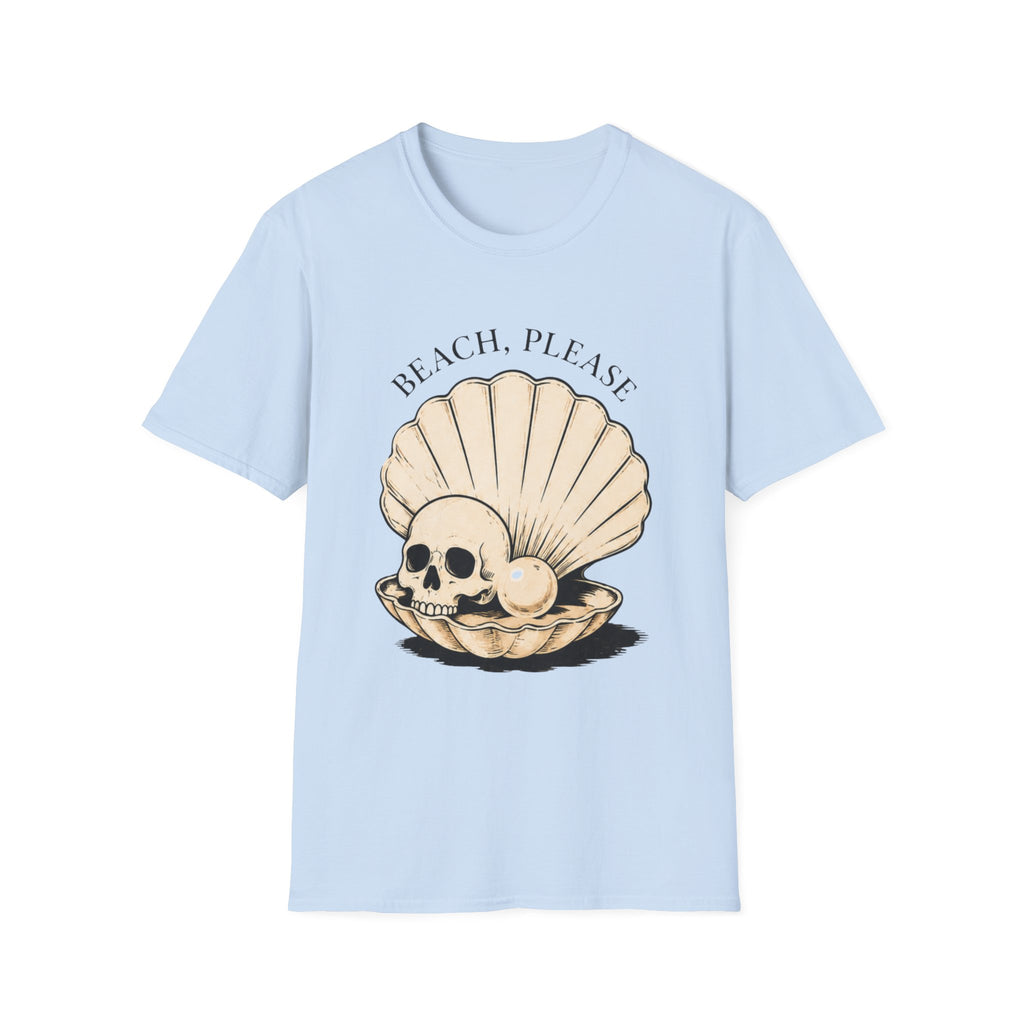 Beach, Please Tee — Shell & Skull Graphic T-Shirt - Boo Crew Boutique