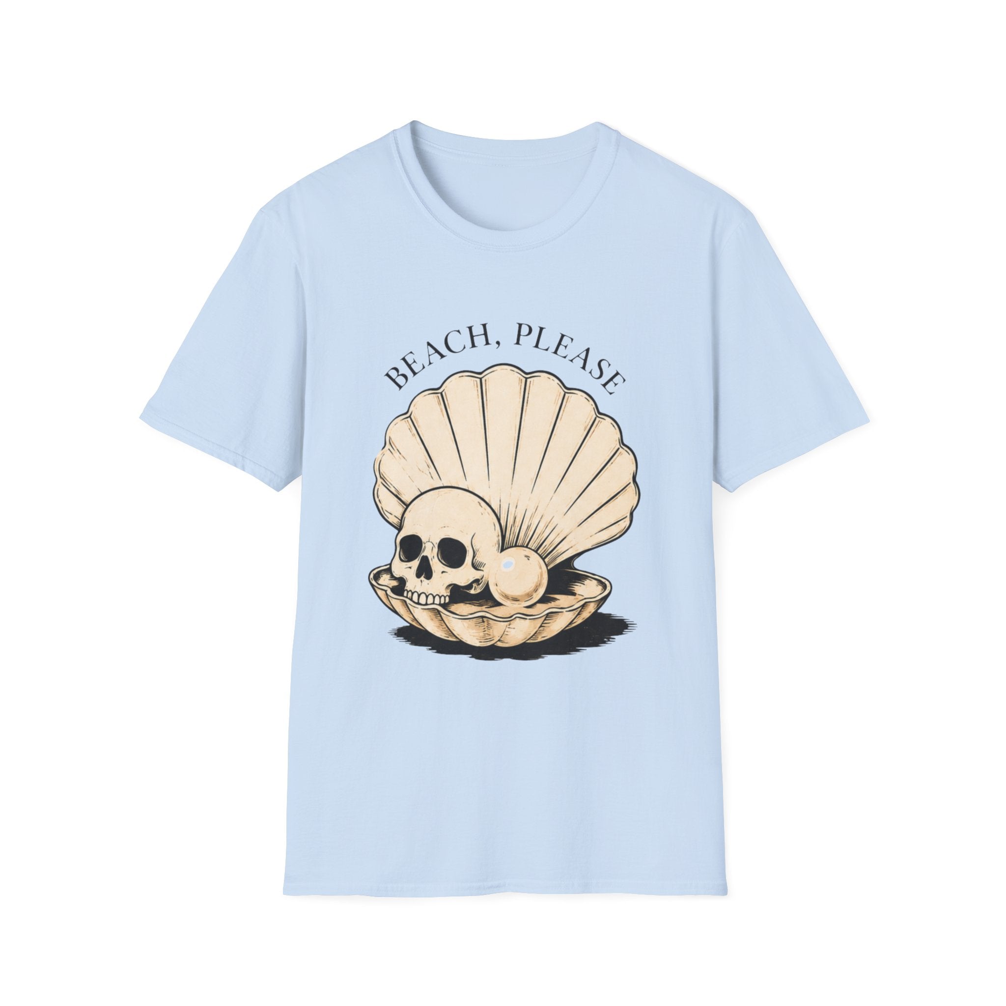Beach, Please Tee — Shell & Skull Graphic T-Shirt - Boo Crew Boutique