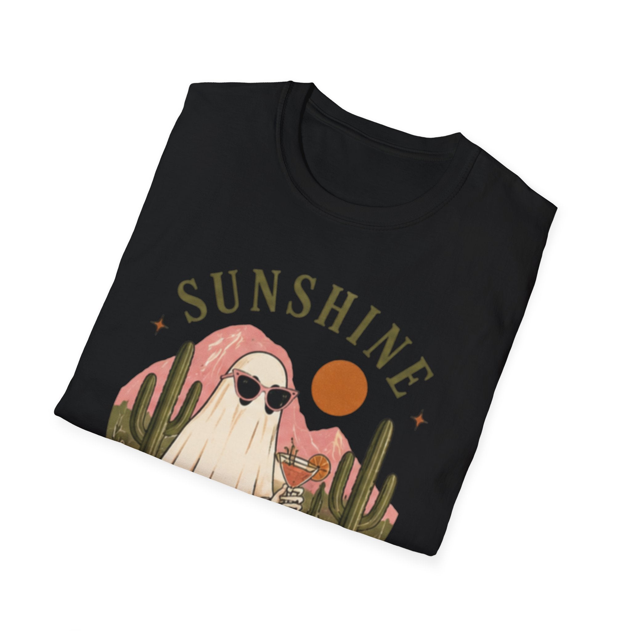 Sunshine and Spirits T-Shirt — Cute Desert Ghost Graphic Tee - Boo Crew Boutique