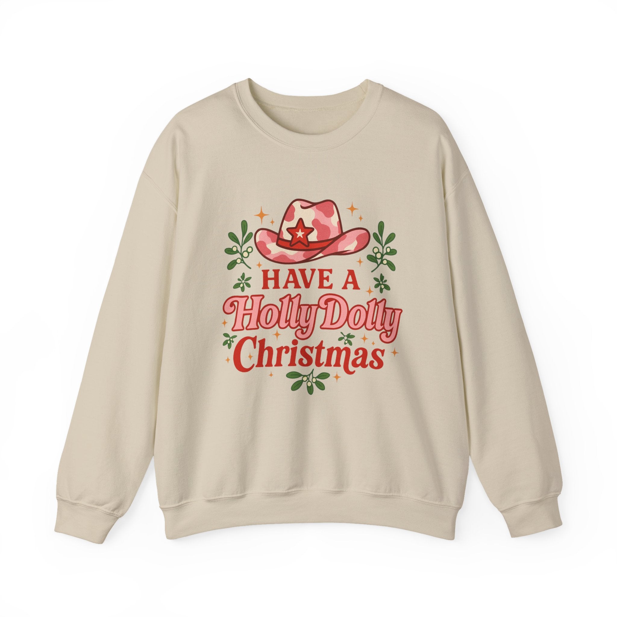 Have a Holly Dolly Christmas Sweatshirt, Western Cowgirl Xmas, Gift for Dolly Parton Fan