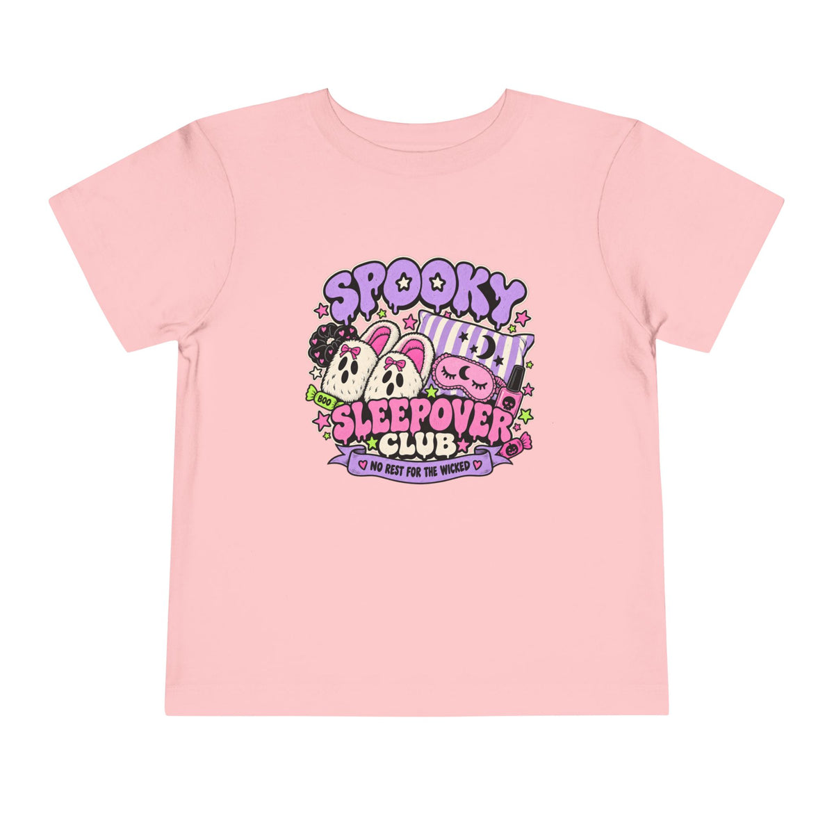 Spooky Sleepover Club Toddler T-Shirt — Cute Ghost Pajama Party Tee - Boo Crew Boutique