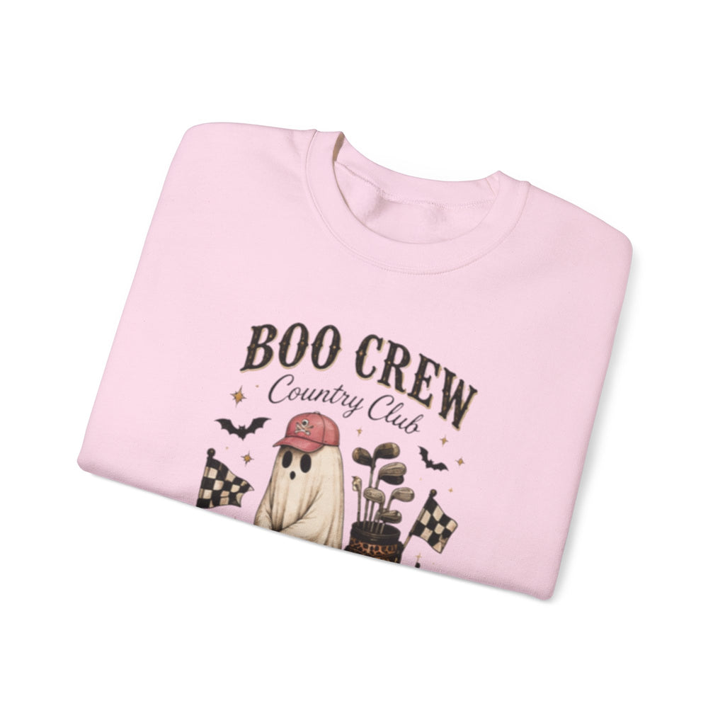 Boo Crew Country Club Crewneck Sweatshirt — Halloween Ghost Golf