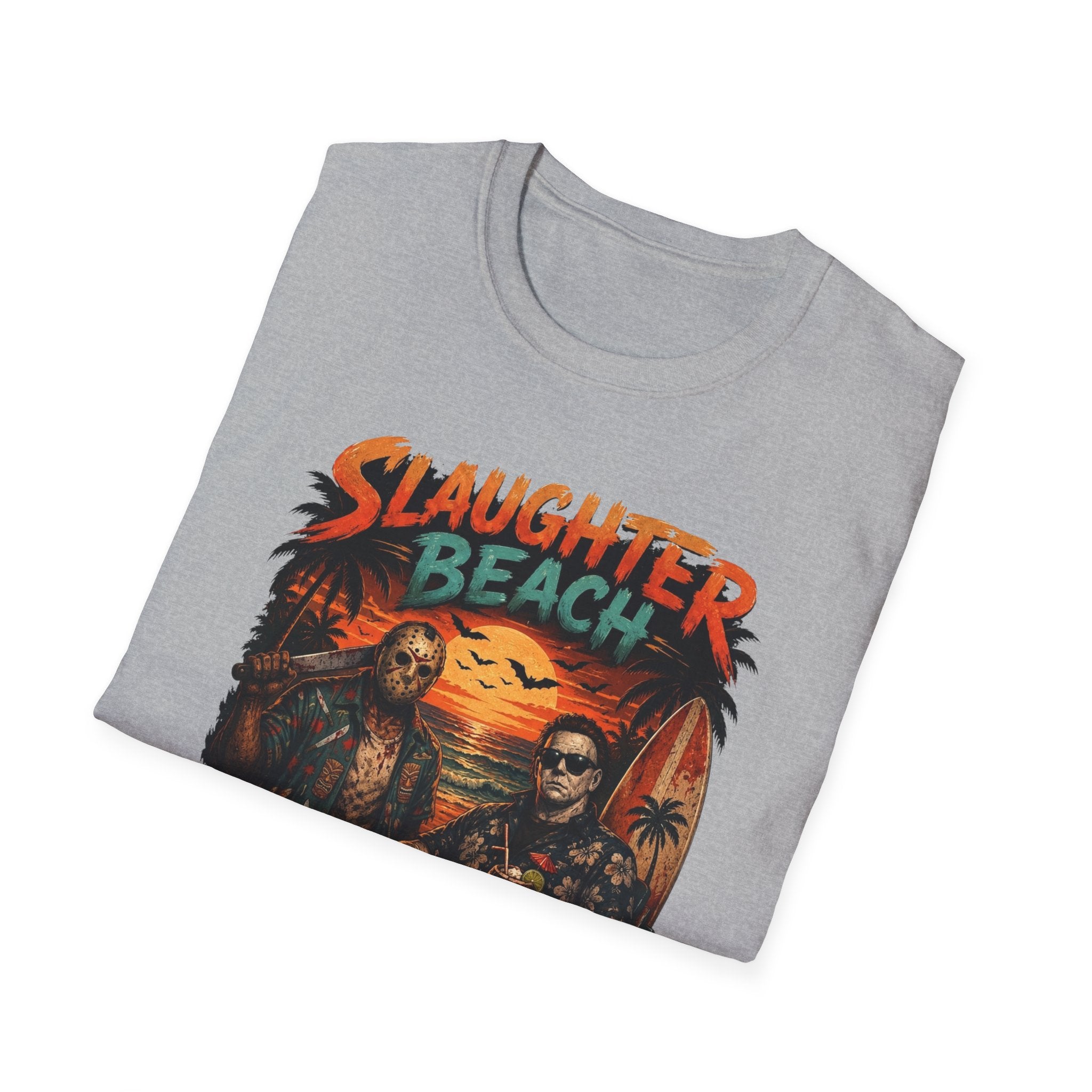 Slaughter Beach Horror Sunset T-Shirt - Boo Crew Boutique