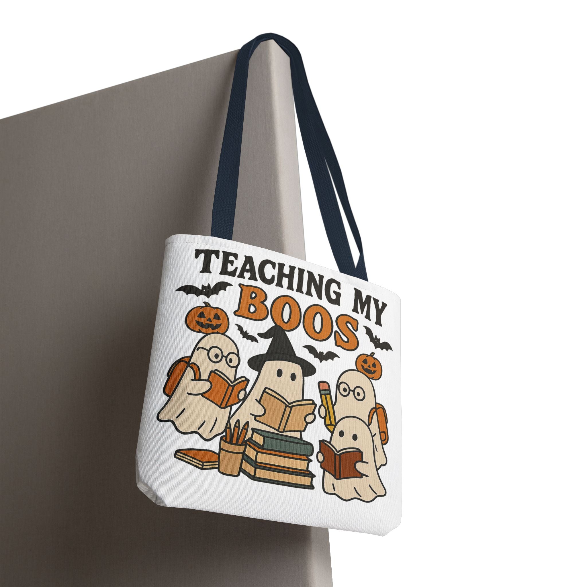 Halloween Teacher Tote Bag - "Teaching My Boos" Cute Ghosts Classroom Book Bag - Boo Crew Boutique