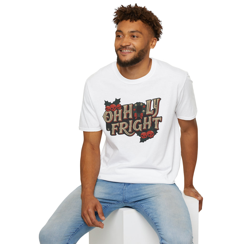 Merry Creepmas Tee, Spooky Xmas Shirt, Oh Holly Fright Tee, Xmas Horror Top, Party Tee, Gift for Horror Fan