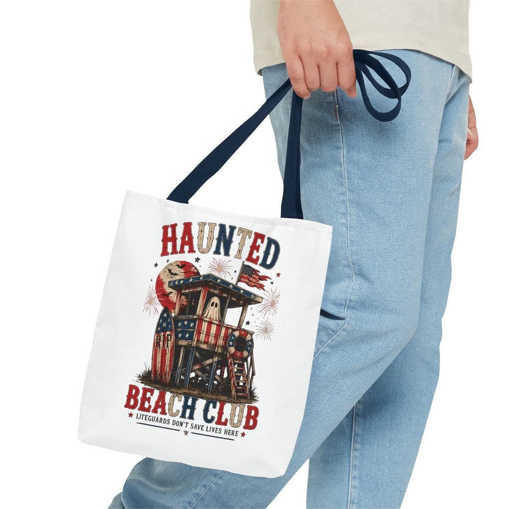 Haunted Beach Club Tote Bag — Horror Summer Graphic - Boo Crew Boutique
