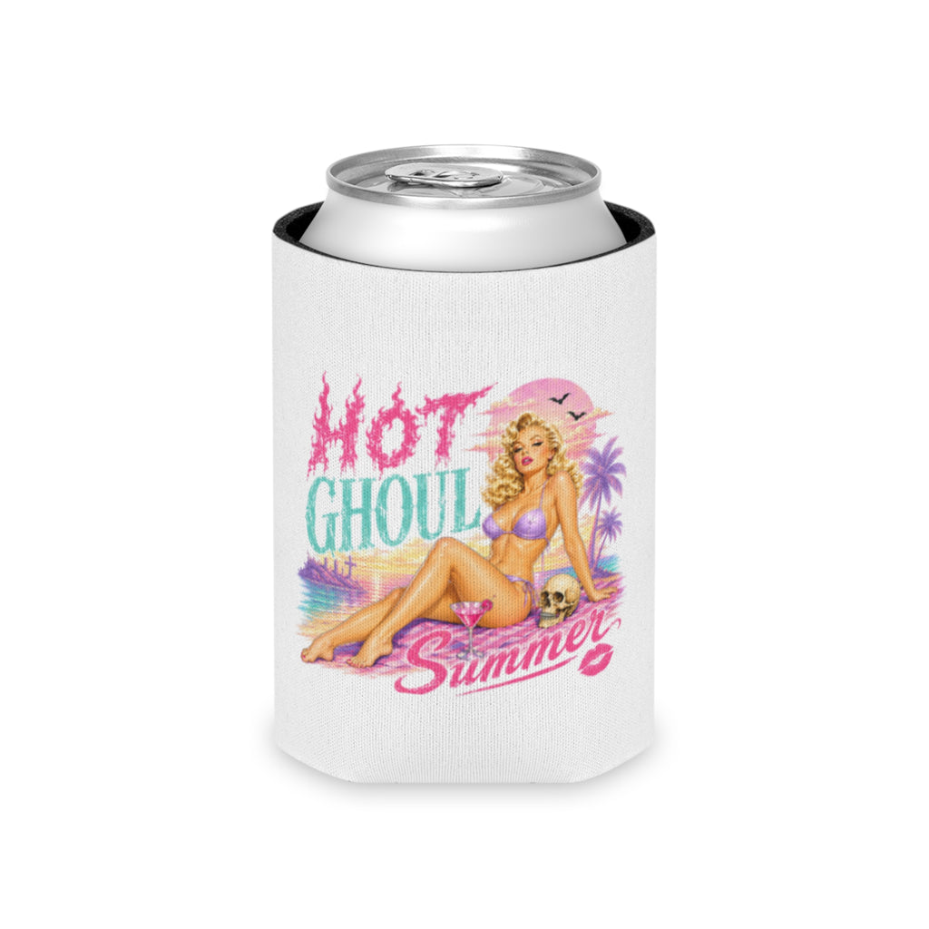 Hot Ghoul Summer Can Cooler — Spooky Summer Beverage Koozie - Boo Crew Boutique
