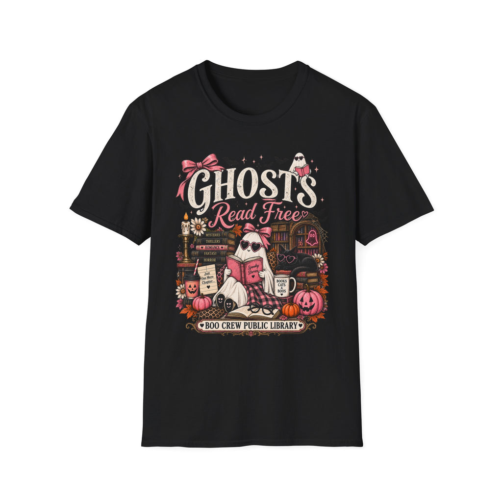 Ghosts Read Free T-Shirt — Cute Halloween Bookish Tee - Boo Crew Boutique