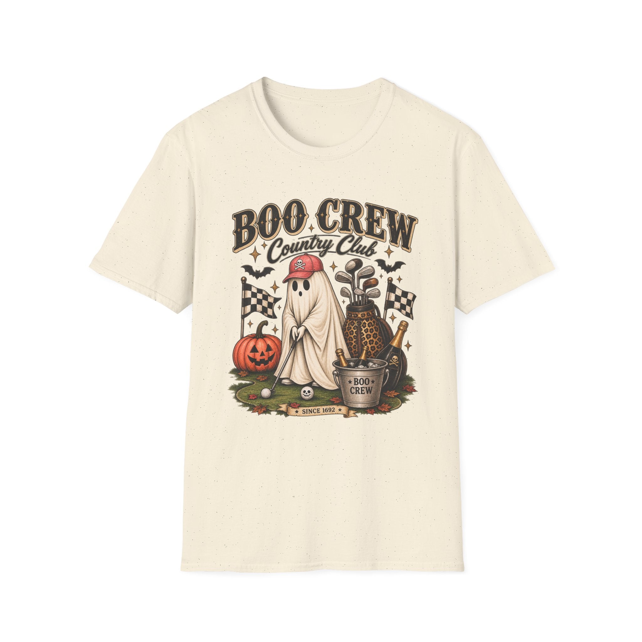 Boo Crew Country Club T-Shirt — Cute Halloween Ghost Golfing Tee - Boo Crew Boutique