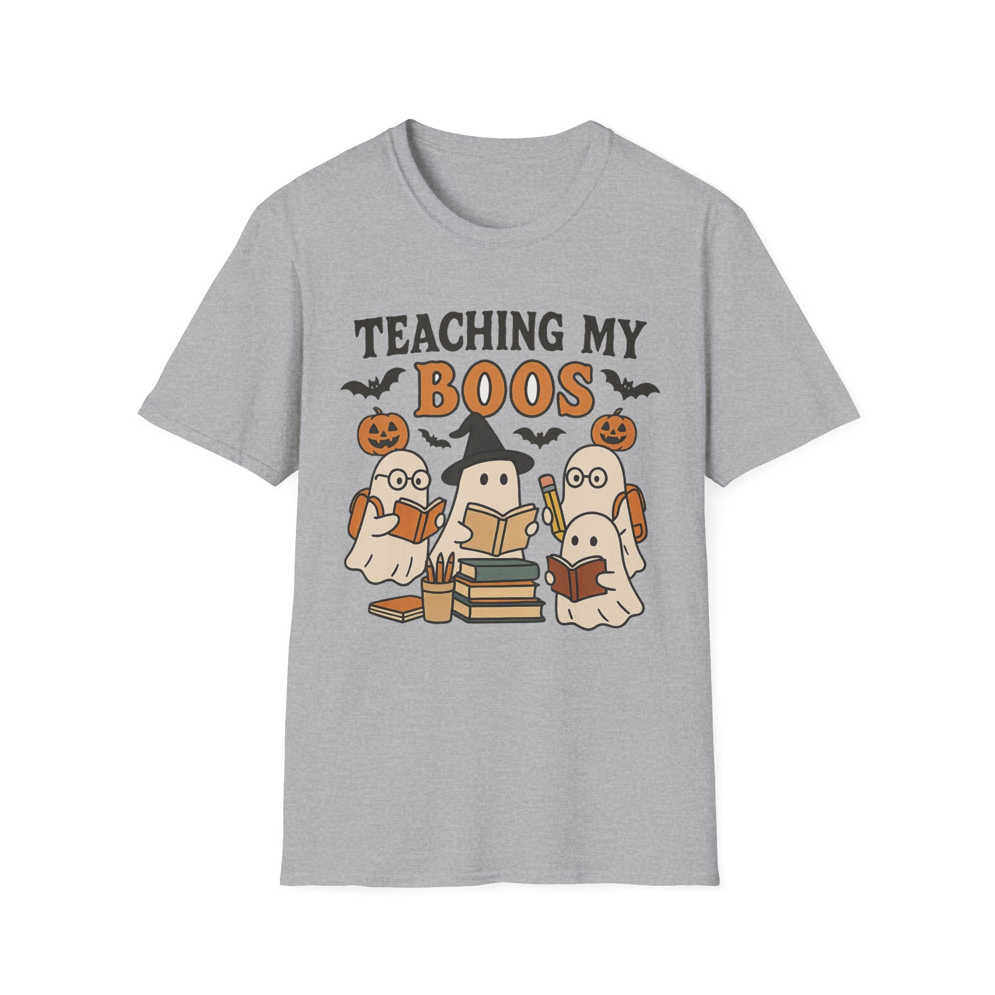 Teacher Halloween T-Shirt — "Teaching My Boos" Cute Ghosts & Pumpkins Tee - Boo Crew Boutique