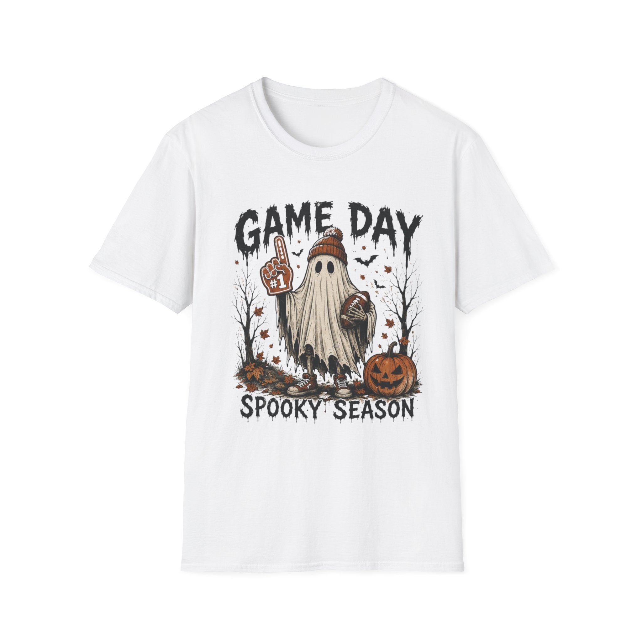 Game Day Ghost T-Shirt — Spooky Season Football Fan Tee - Boo Crew Boutique