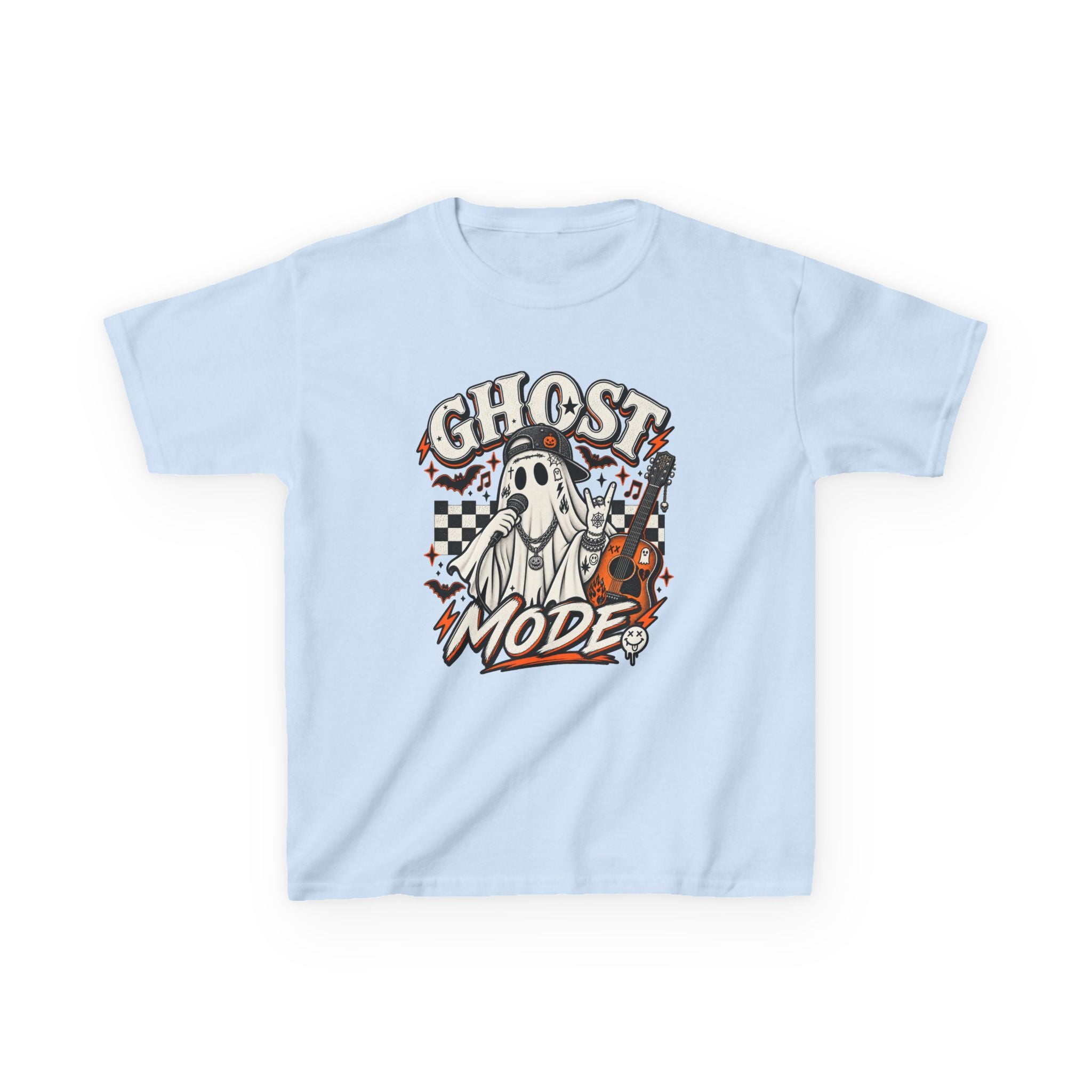 Kids T‑Shirt — "Ghost Mode" Cute Spooky Graphic Tee for Halloween - Boo Crew Boutique