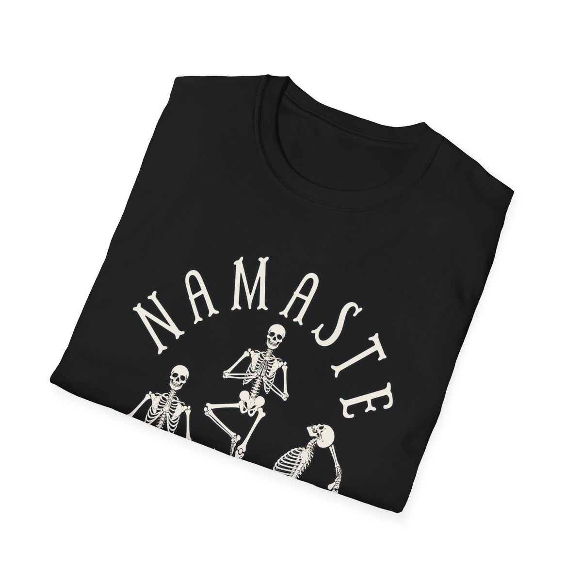 Namaste Witches T-Shirt — Skeleton Yoga Witch Tee - Boo Crew Boutique