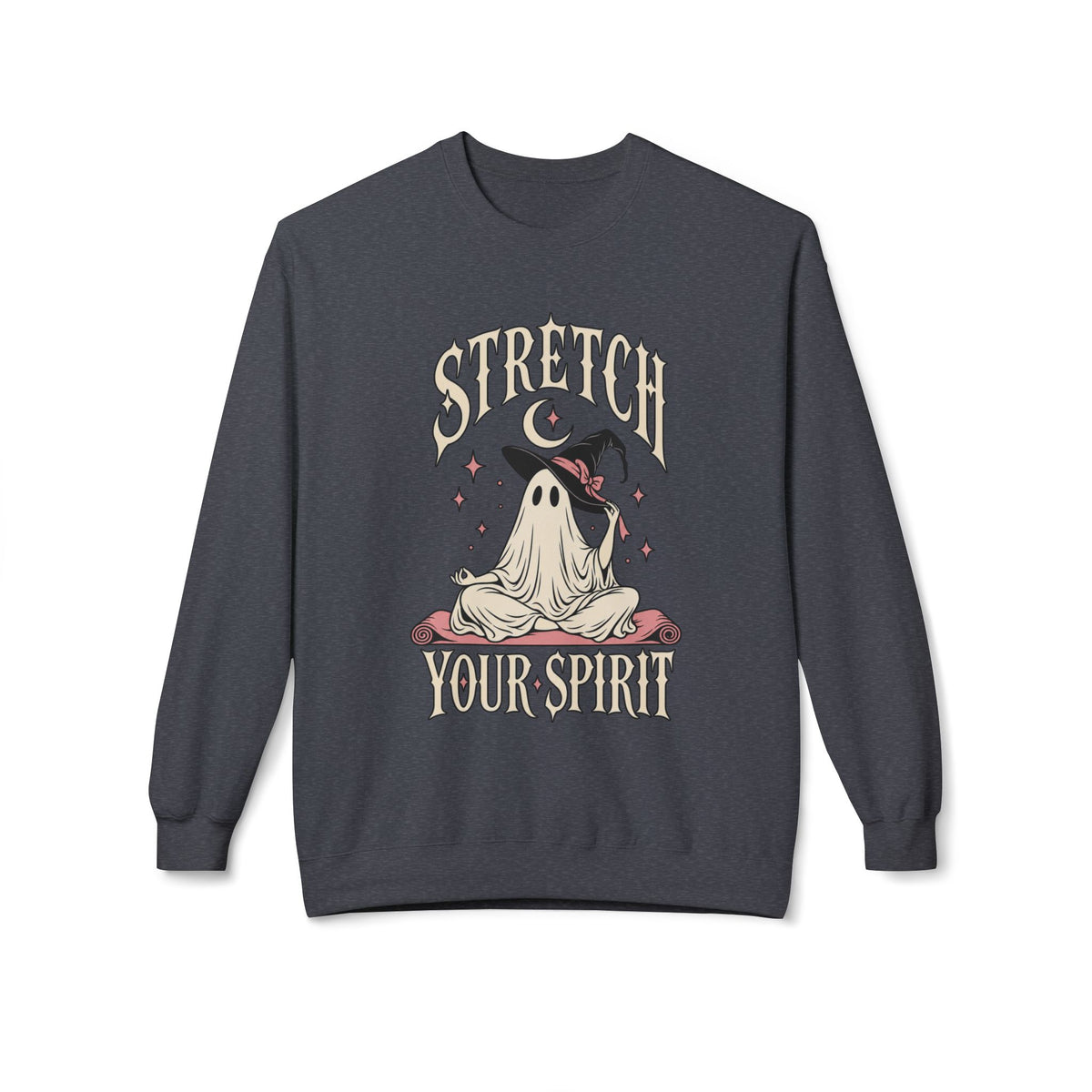 Stretch Your Spirit Halloween Sweatshirt — Ghost Yoga Crewneck - Boo Crew Boutique