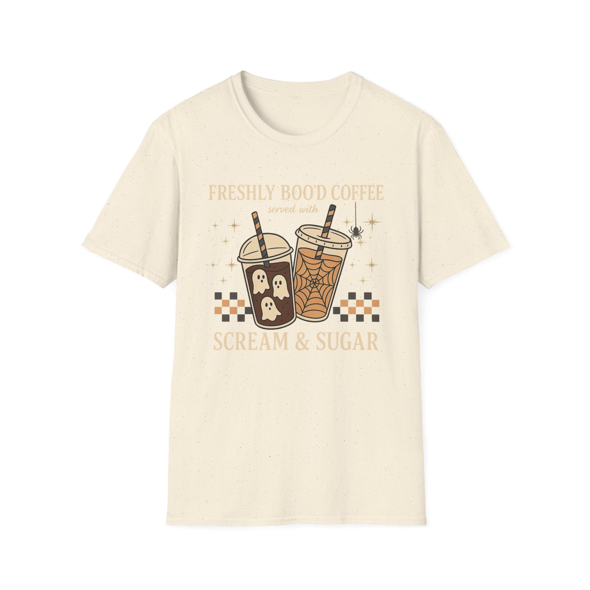 Coffee Drinks T-Shirt — "Freshly Booot Coffee: Scream & Sugar" Cute Spooky Boba Graphic Tee - Boo Crew Boutique