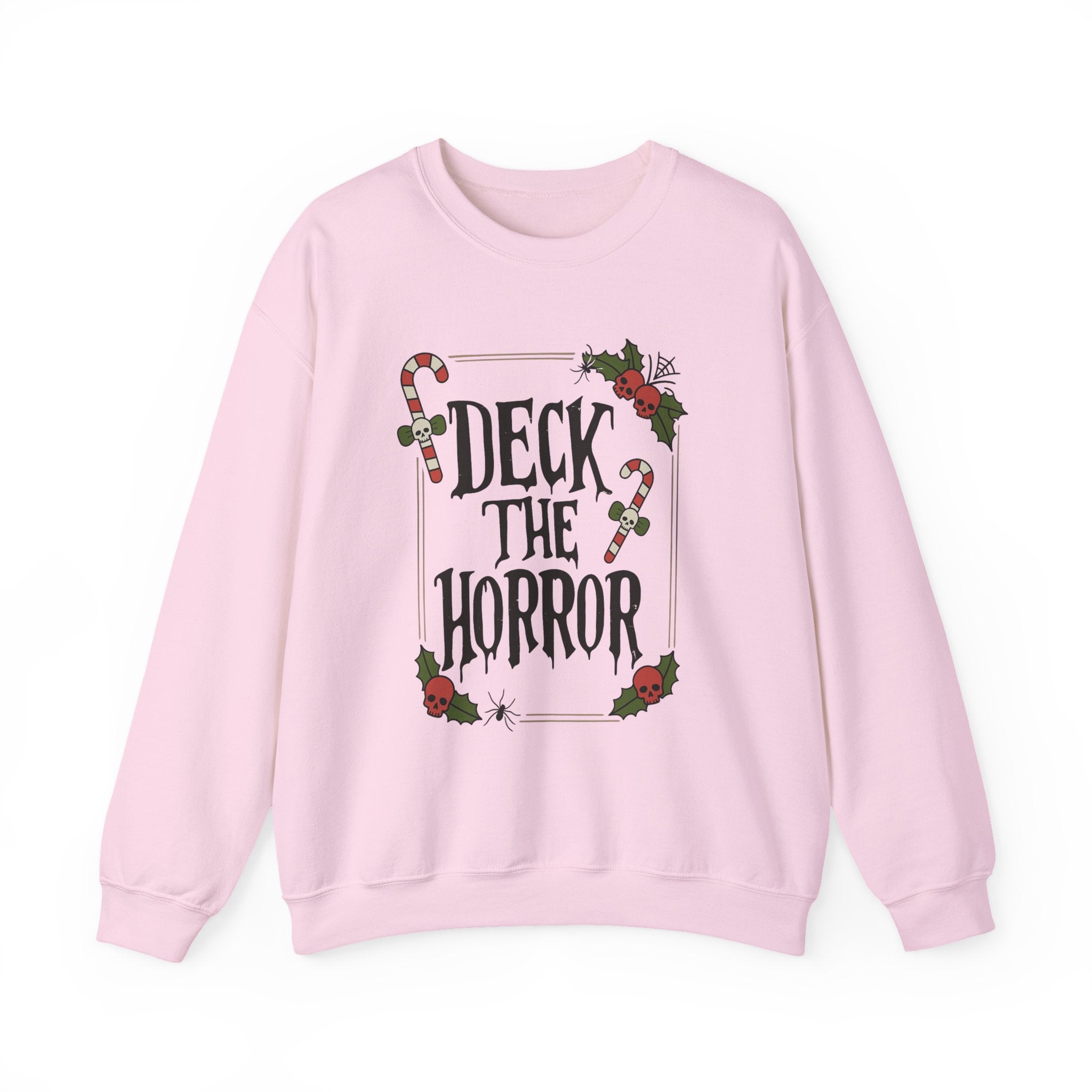 Xmas Horror Crewneck Sweatshirt | Deck the Horror | Holiday Apparel, Christmas Gift, Unisex Sweatshirt, Cozy Winter Wear, Halloween Vibes