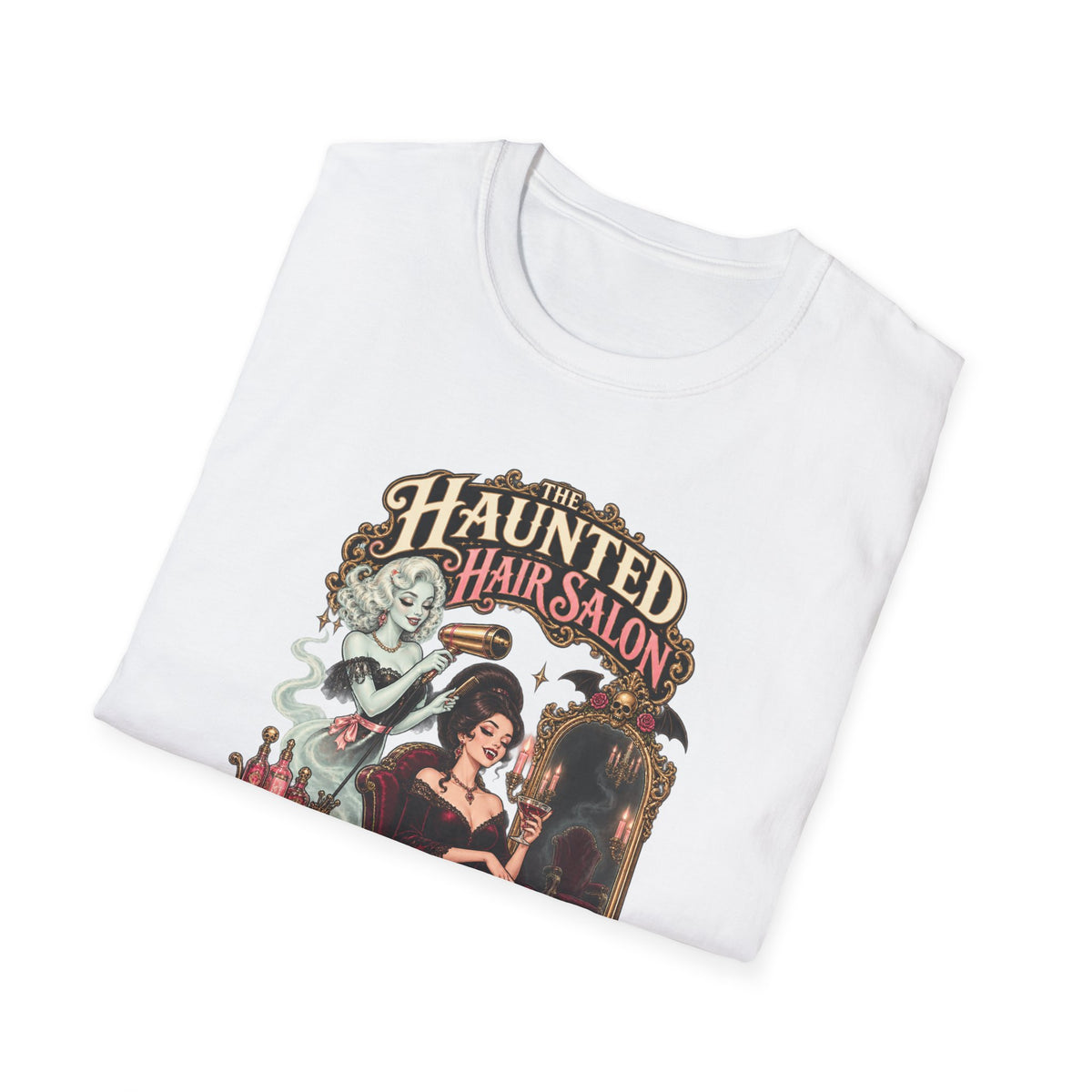 Haunted Hair Salon Tee — Retro Gothic Beauty Graphic - Boo Crew Boutique