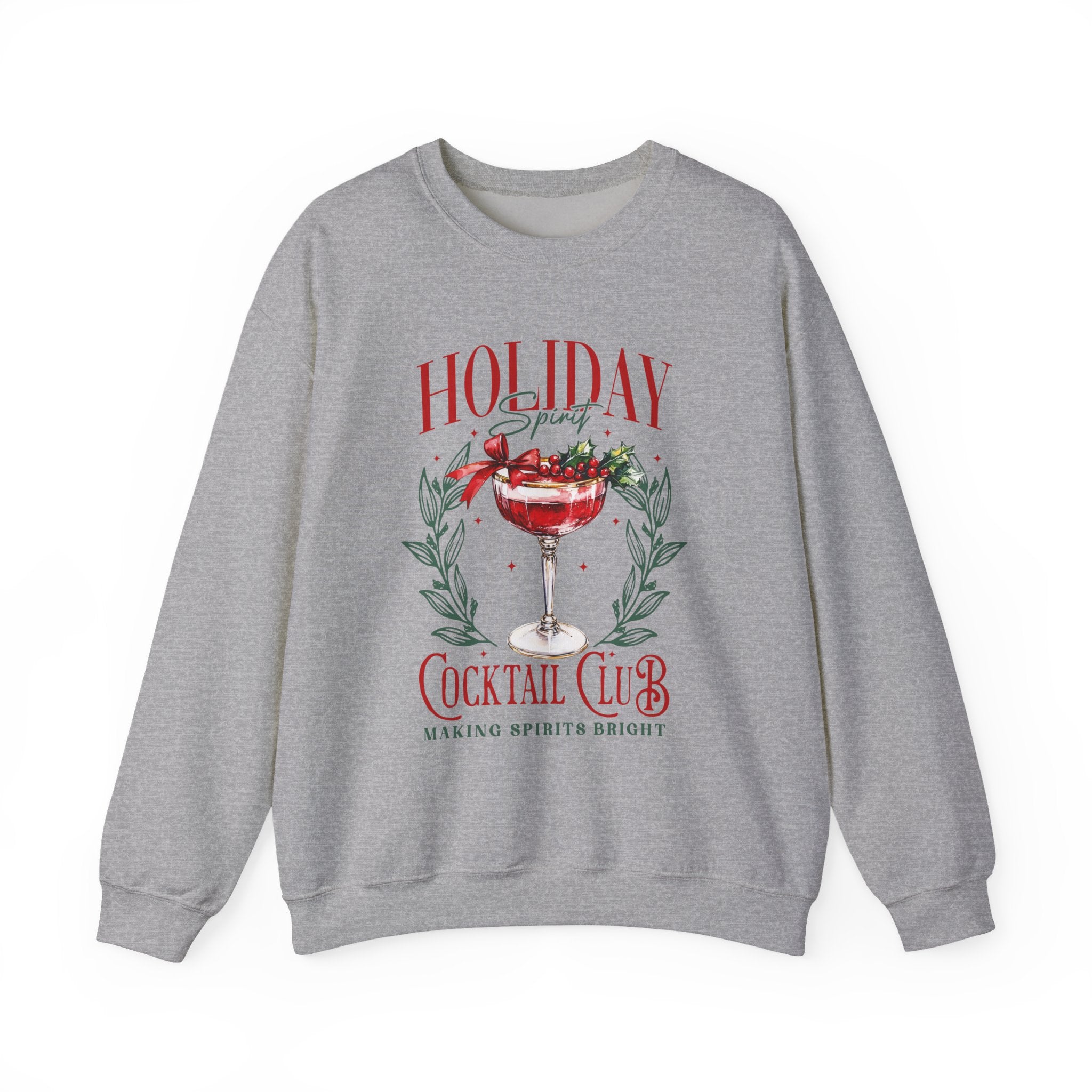 Holiday Cocktail Club Sweatshirt, Christmas Jumper, Festive Winter Top, Xmas Party Shirt, Seasonal Pullover, Celebration Apparel