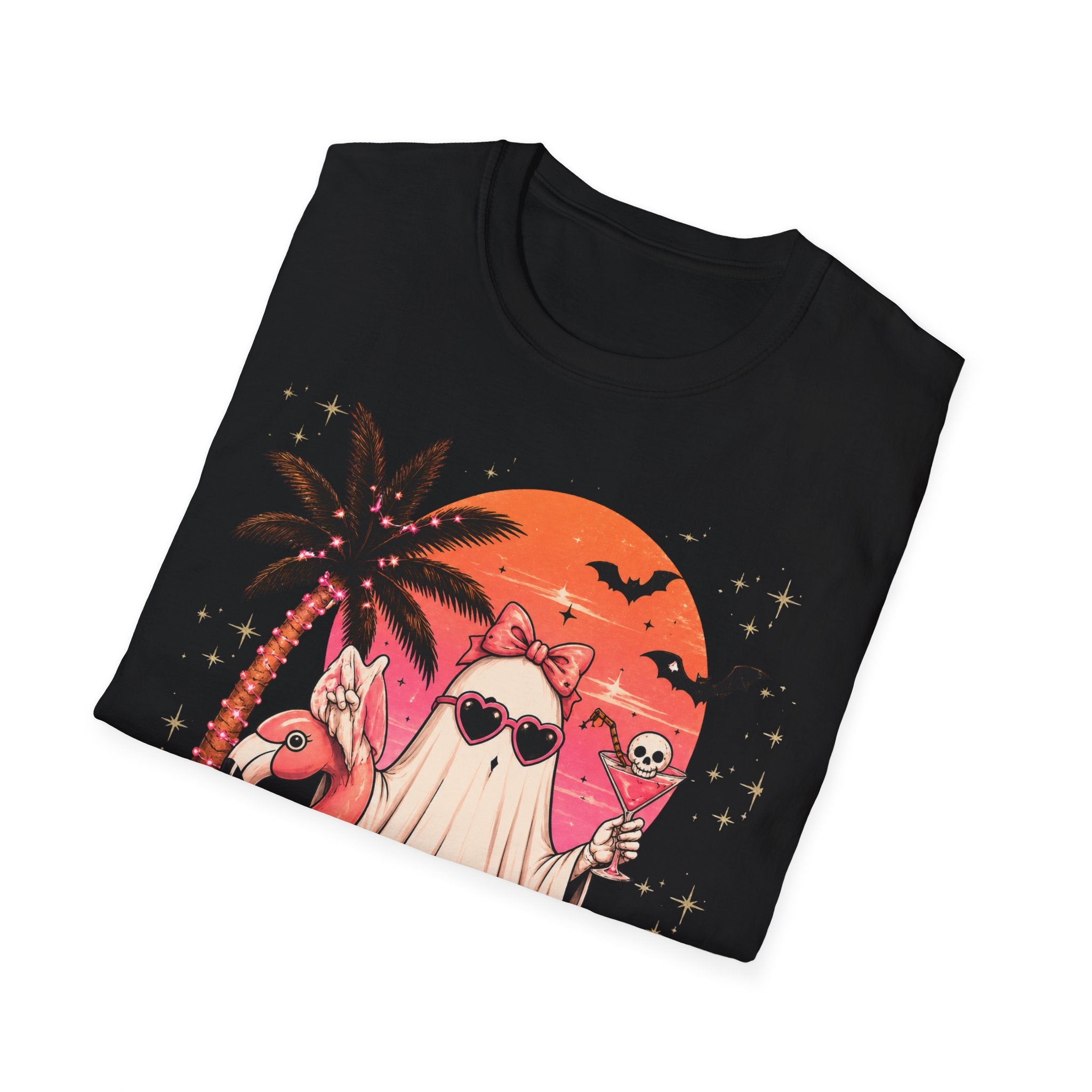 Stay Spooky Ghost Tee — Cute Retro Palm Beach Halloween T-Shirt - Boo Crew Boutique