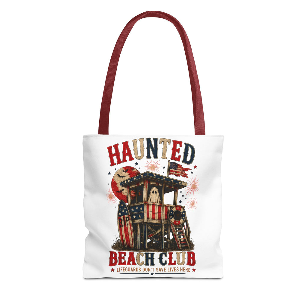 Haunted Beach Club Tote Bag — Vintage Surf Graphic - Boo Crew Boutique