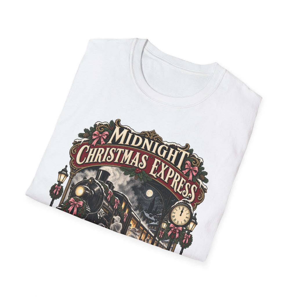 Midnight Christmas Express T-Shirt — Last Train Before Dawn Holiday Tee