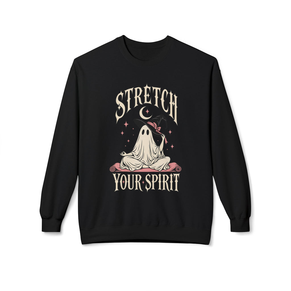Stretch Your Spirit Halloween Sweatshirt — Ghost Yoga Crewneck - Boo Crew Boutique
