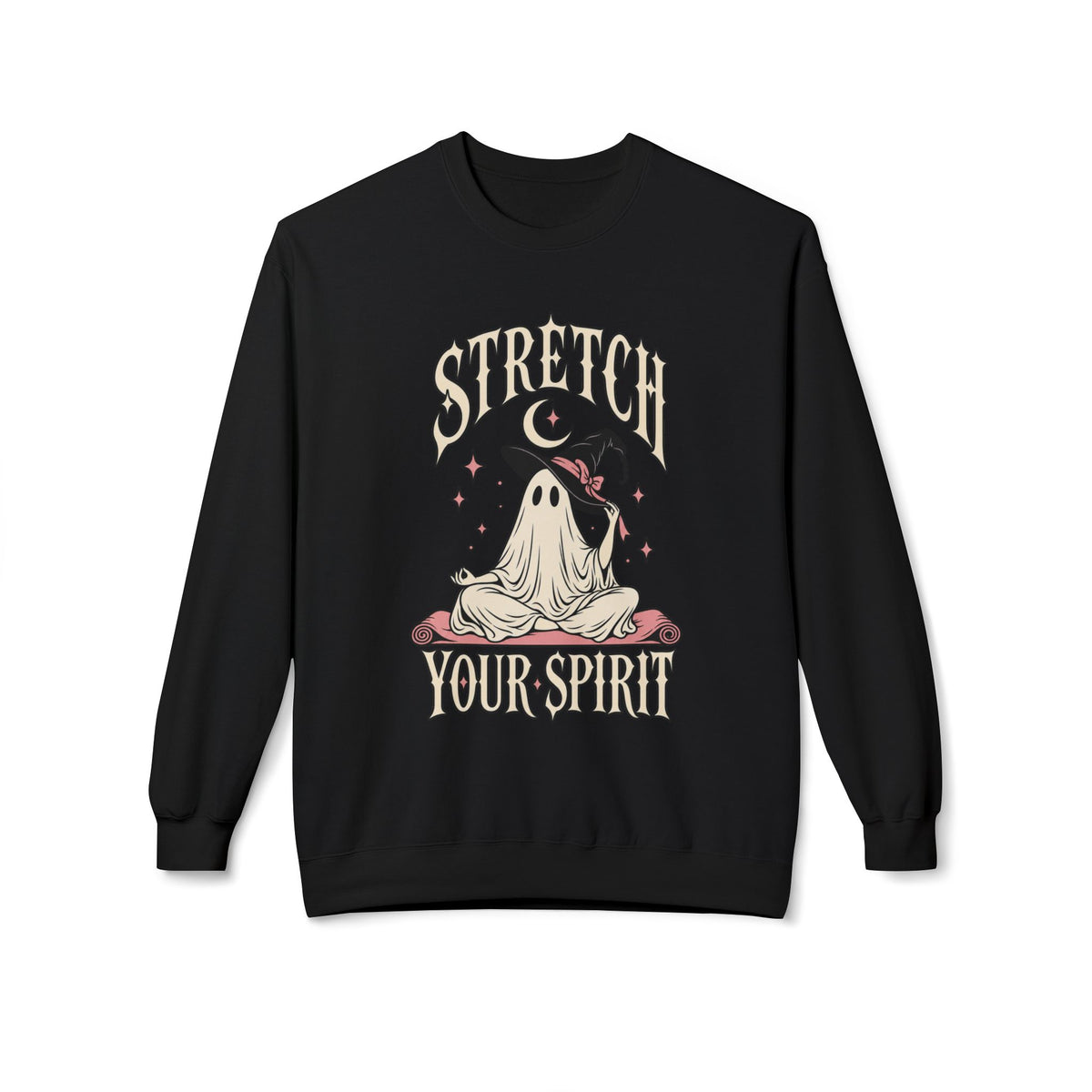 Stretch Your Spirit Halloween Sweatshirt — Ghost Yoga Crewneck - Boo Crew Boutique