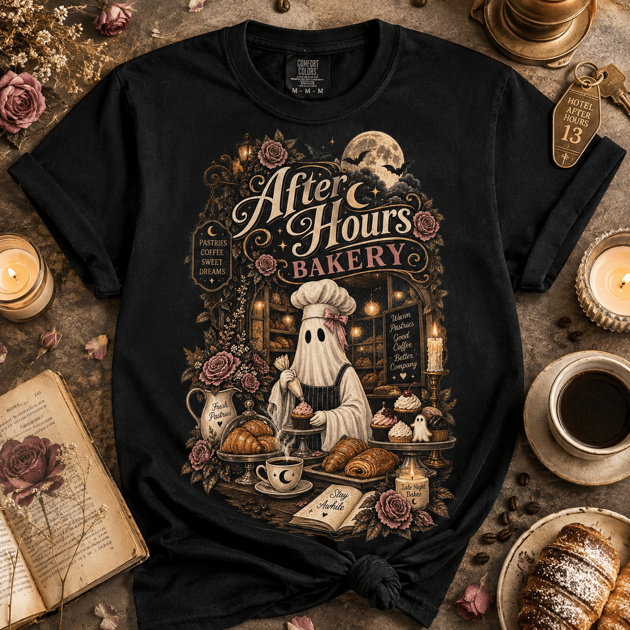 After Hours Bakery Tee | Cottagecore Halloween Tee - Boo Crew Boutique