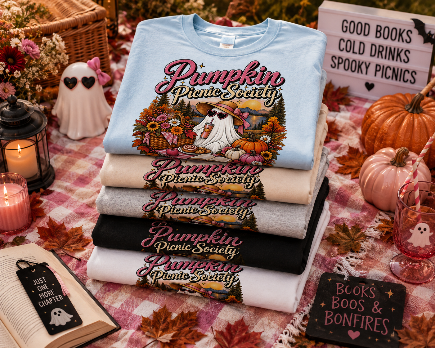 Pumpkin Picnic Society T-Shirt — Cozy Fall Graphic Tee - Boo Crew Boutique