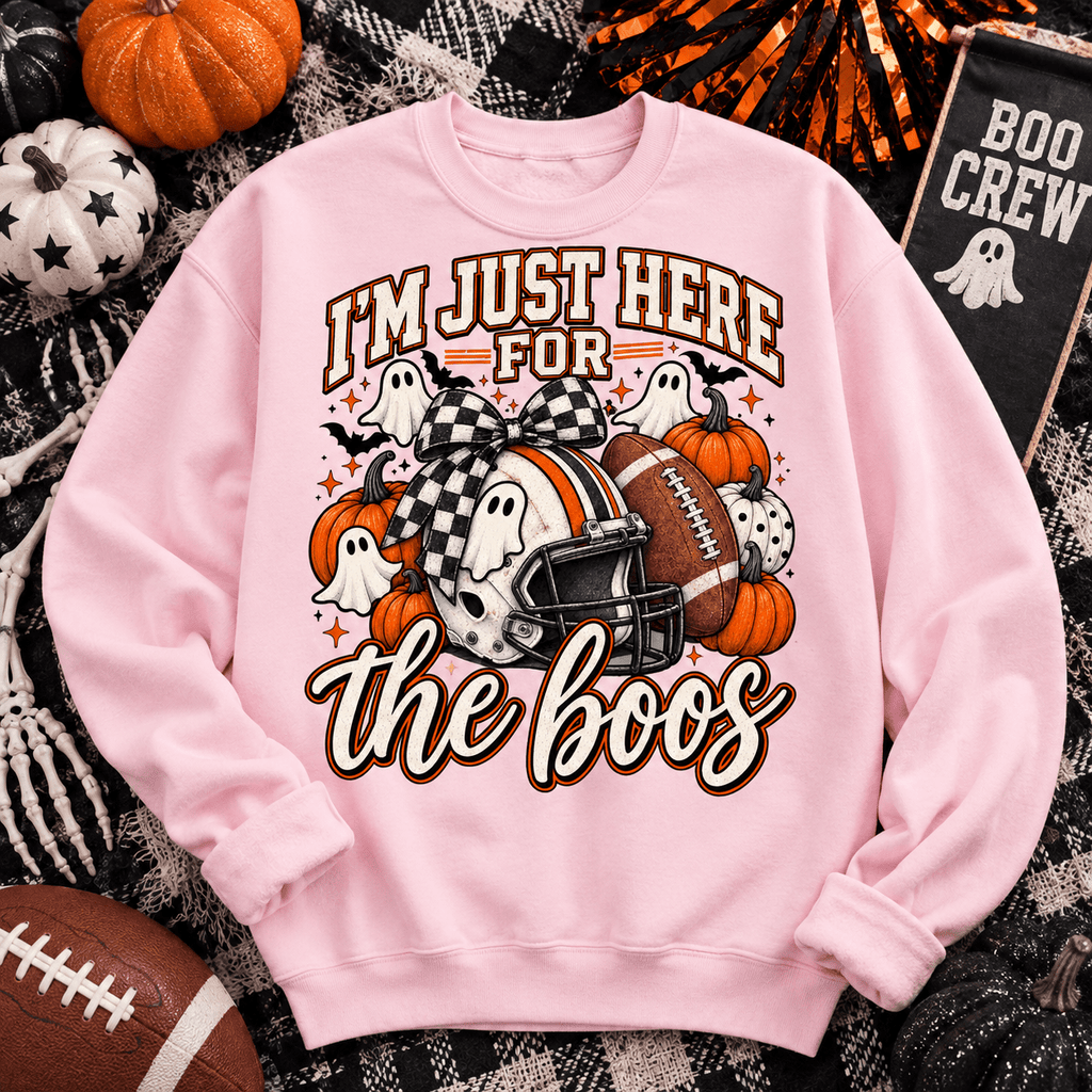 Halloween 'I'm Just Here for the Boos' Sweatshirt - Boo Crew Boutique