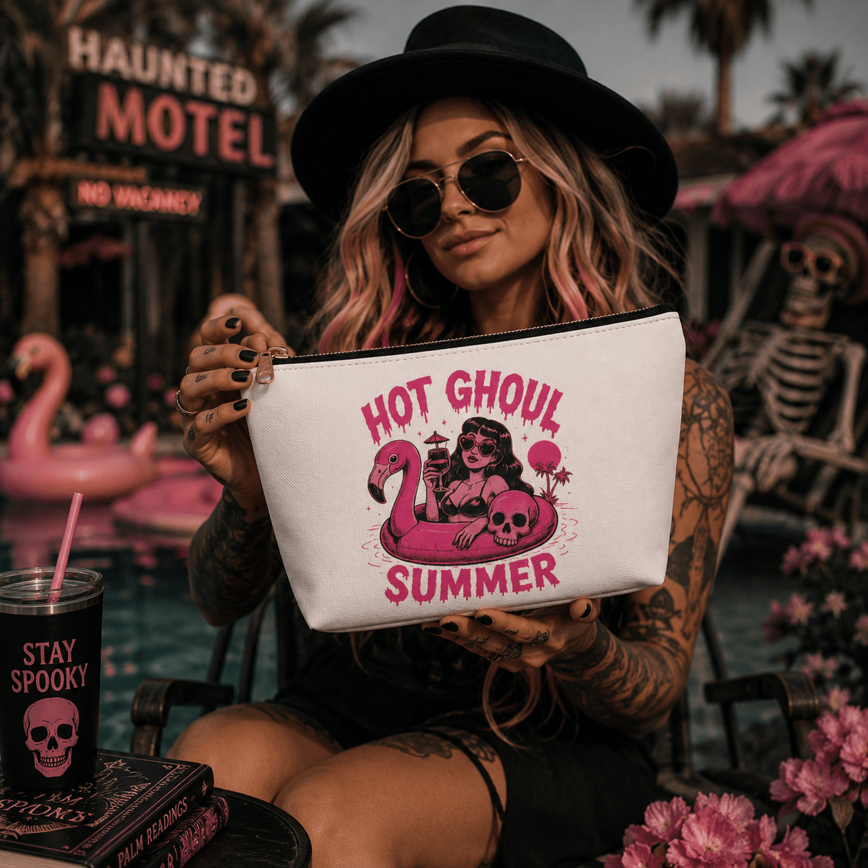 Hot Ghoul Summer Accessory Pouch - Boo Crew Boutique