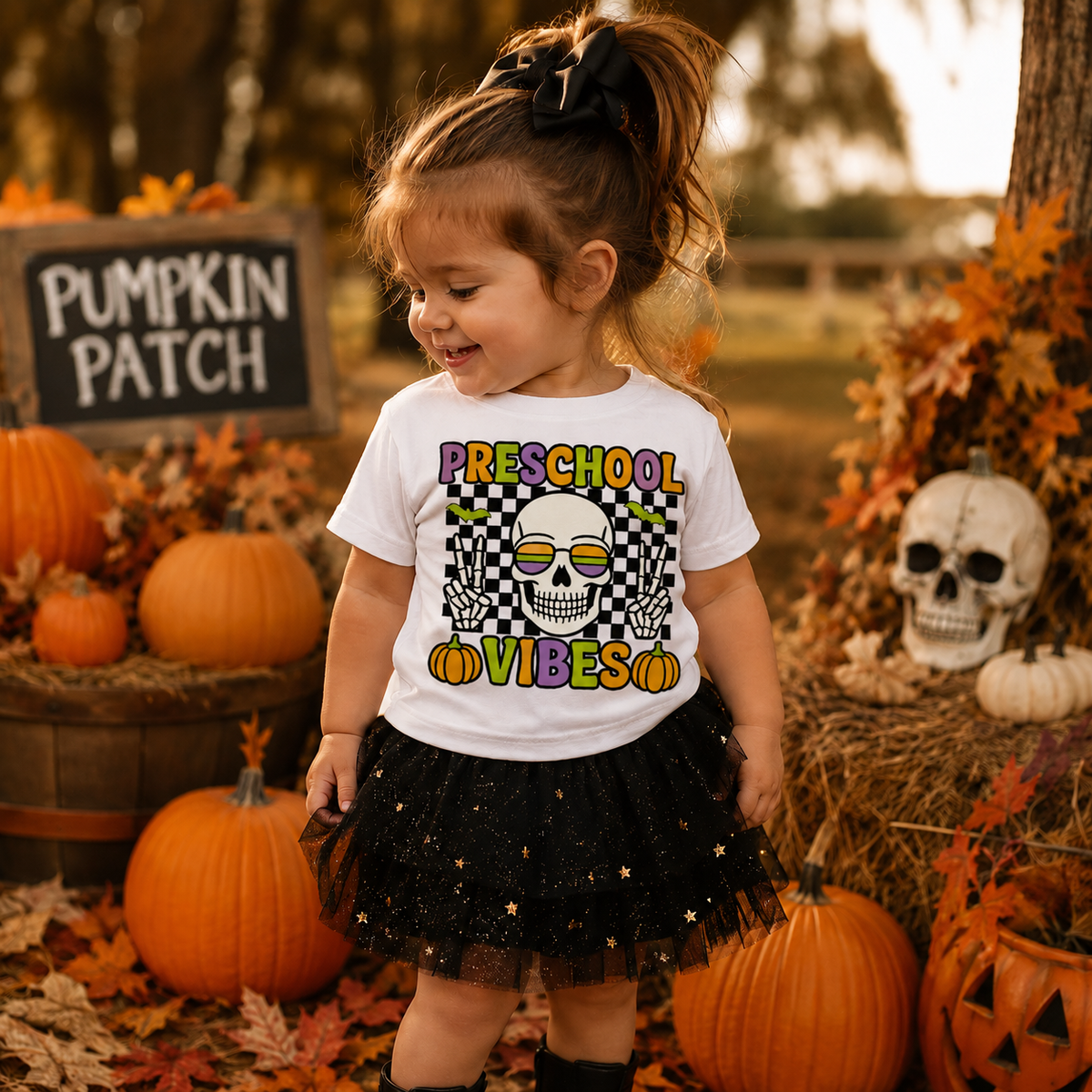 Pumpkin Vibes Toddler Tee — Cute Halloween Shirt for Kids
