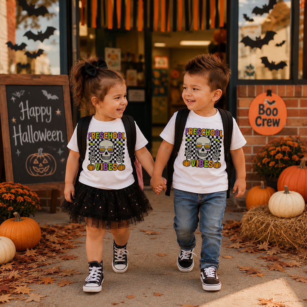 Pumpkin Vibes Toddler Tee — Cute Halloween Shirt for Kids