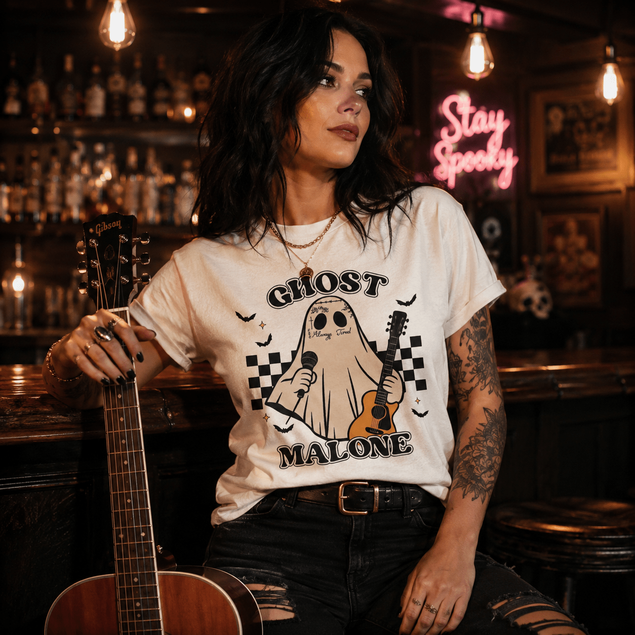 Ghost Malone T-Shirt — Funny Halloween Graphic Tee - Boo Crew Boutique