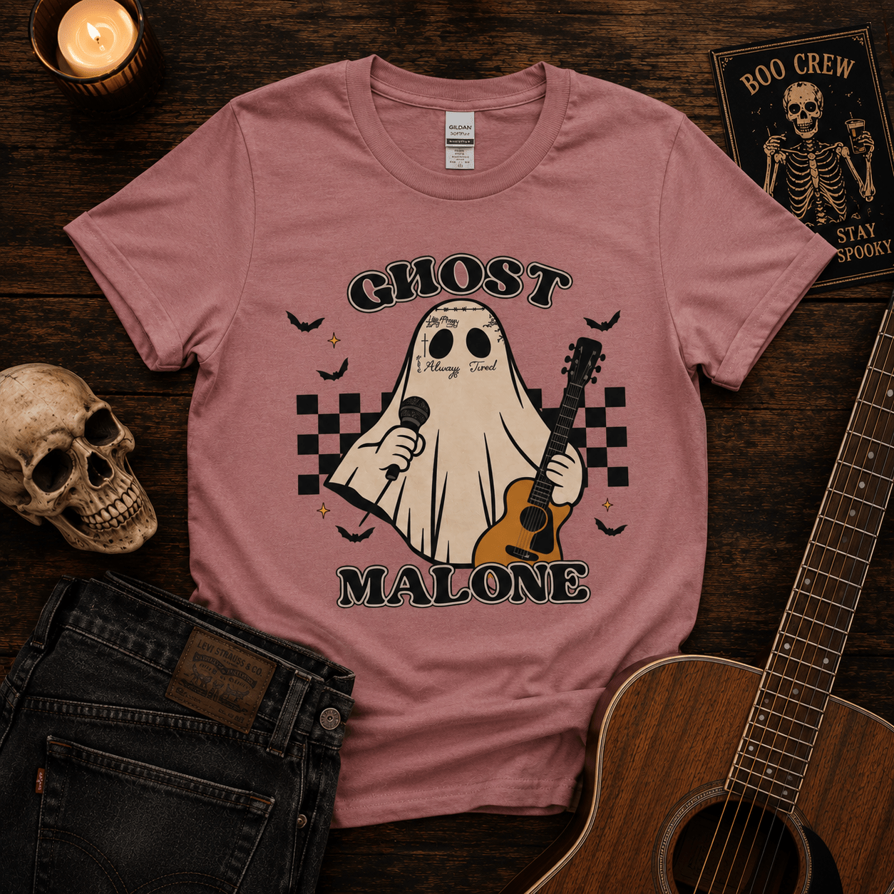 Ghost Malone T-Shirt — Funny Halloween Graphic Tee - Boo Crew Boutique