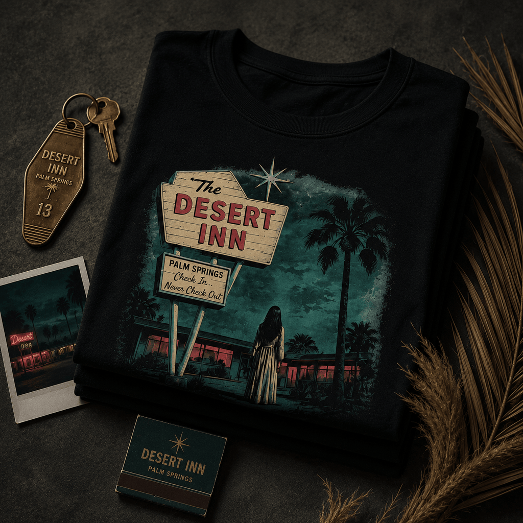 Retro Palm Springs Motel Vintage Sign Tee - Boo Crew Boutique