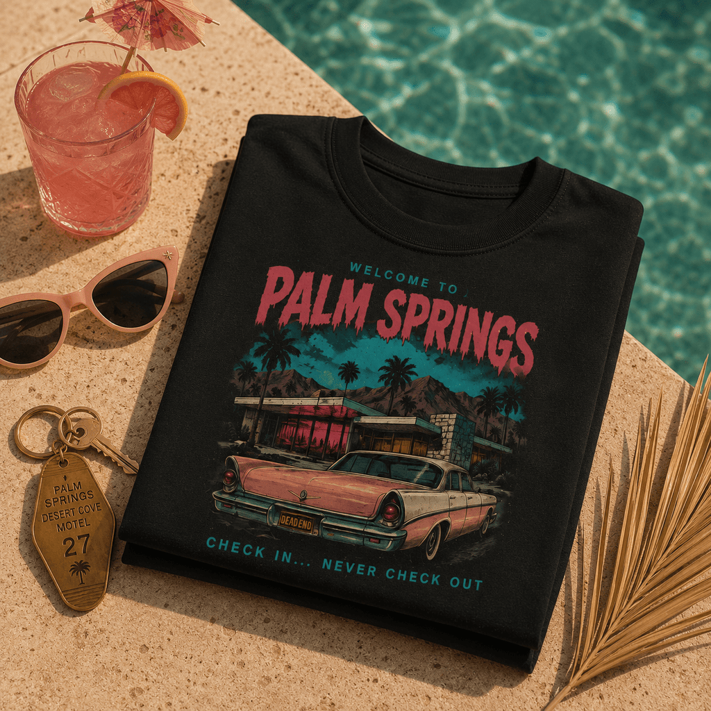 Welcome to Palm Springs T-Shirt — Retro Palm Trees & Vintage Car Tee - Boo Crew Boutique