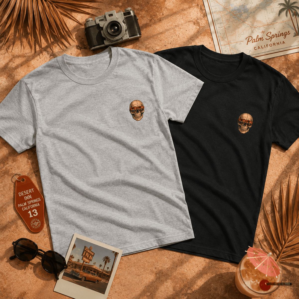Vacation To Die For Skull Beach Back Print Tee - Boo Crew Boutique