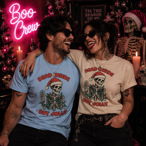 Christmas Skeleton T-Shirt — Gothic Holiday Graphic Tee
