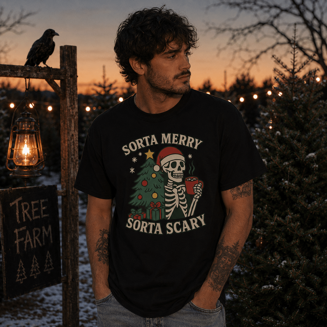 Sorta Merry Sorta Scary Christmas T-Shirt - Boo Crew Boutique