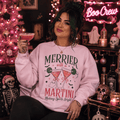 Merrier With a Martini Sweatshirt | Spooky Christmas Cocktail Sweatshirt - Boo Crew Boutique