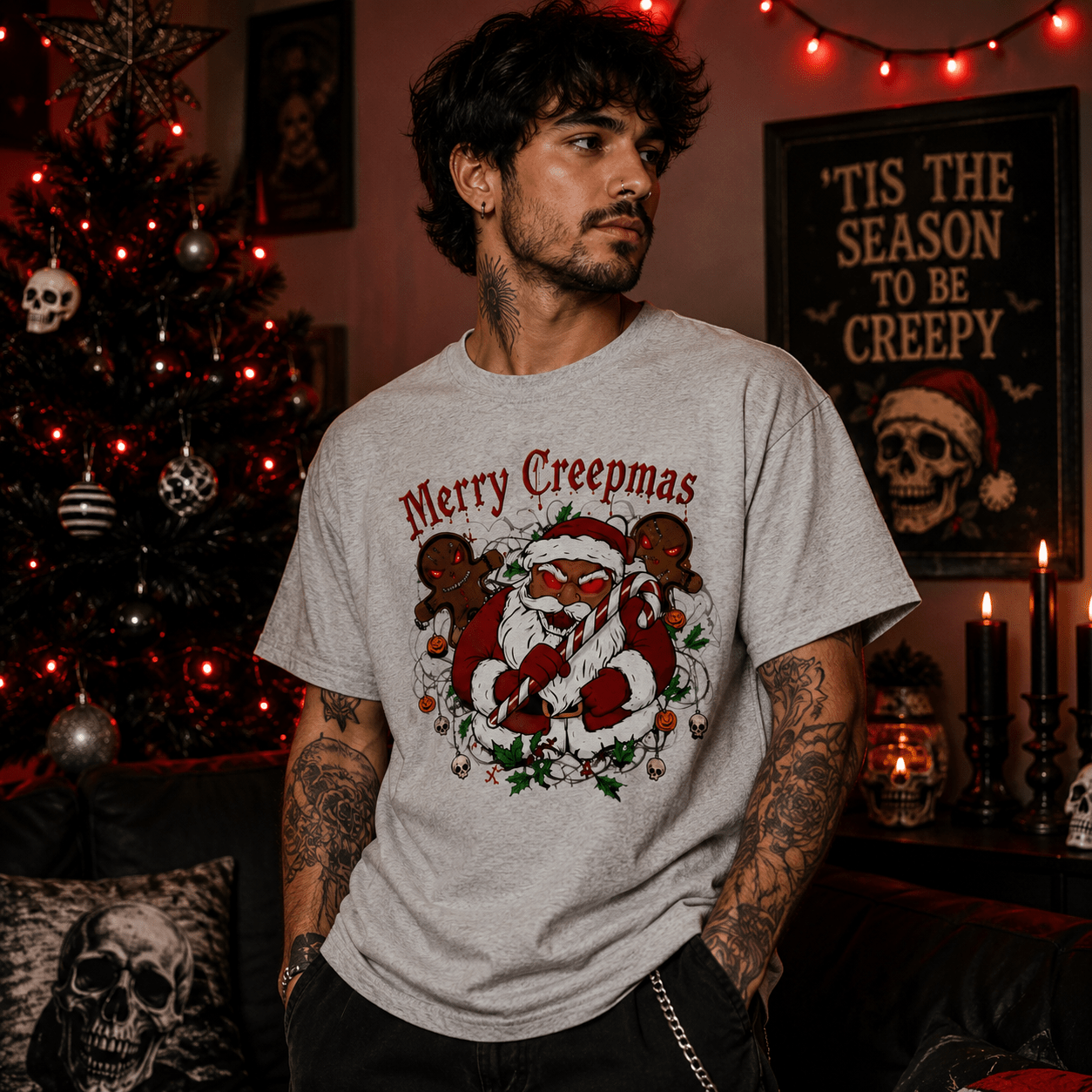 Merry Creepmas Santa T-Shirt - Boo Crew Boutique
