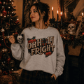 Oh Holy Fright Crewneck Sweatshirt — Merry Creepmas Spooky Christmas Graphic - Boo Crew Boutique