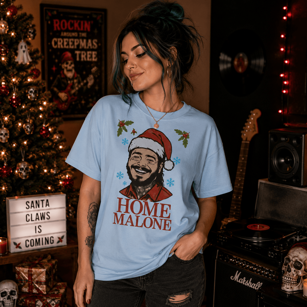 Home Malone Santa T-Shirt - Boo Crew Boutique