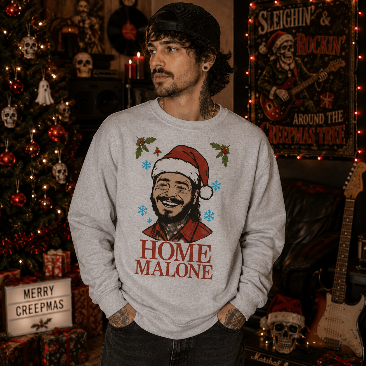 Home Malone Christmas Sweatshirt - Boo Crew Boutique