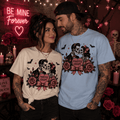 Forever Creepy Skull Couple T-Shirt — Gothic Romantic Halloween Tee - Boo Crew Boutique