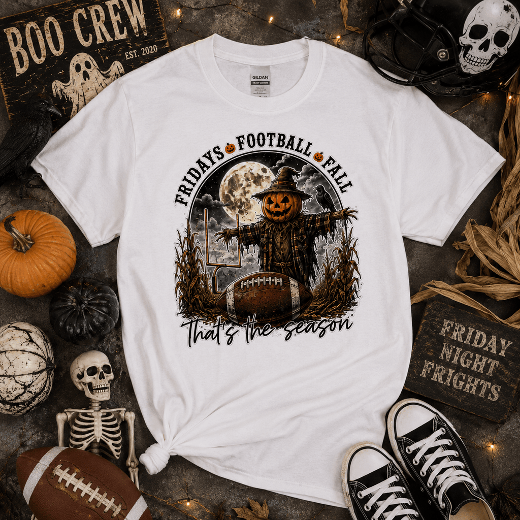 Fridays • Football • Fall Pumpkin Scarecrow T-Shirt - Boo Crew Boutique
